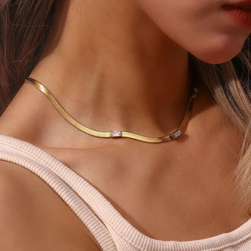 Eve Fischgräten-Goldkette
