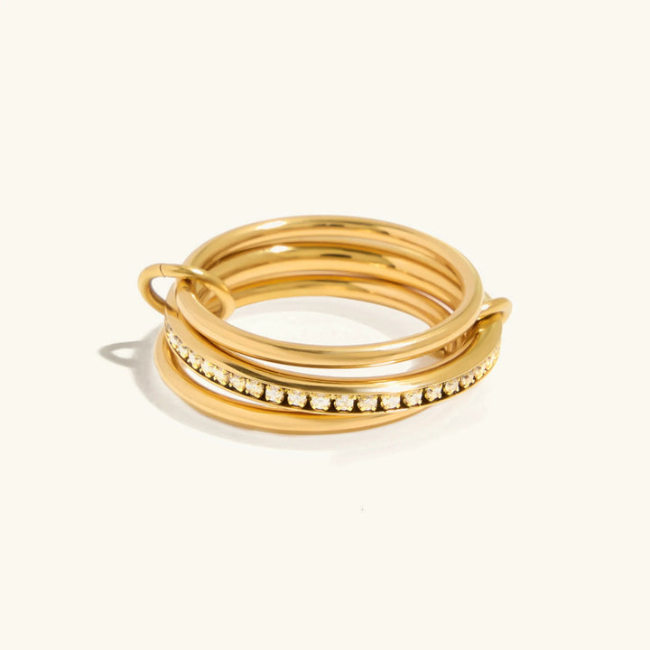 Göttlicher Diamantring-Stapel