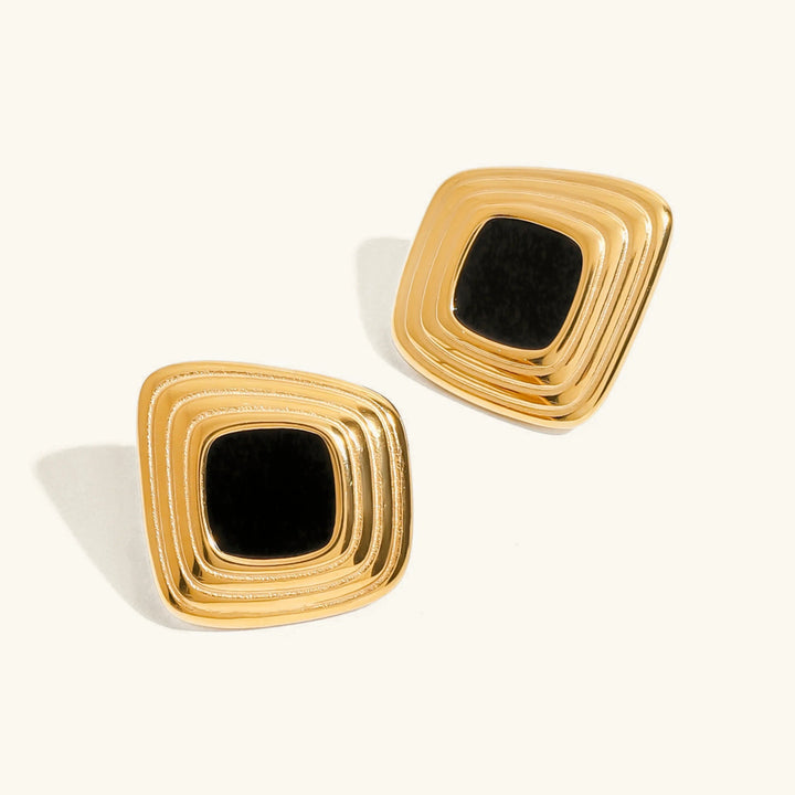 Geometrische Ohrringe Sylvie in Gold