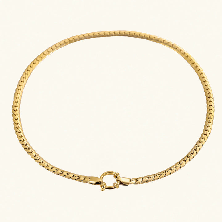 Gardenia Gold Herringbone Pendant