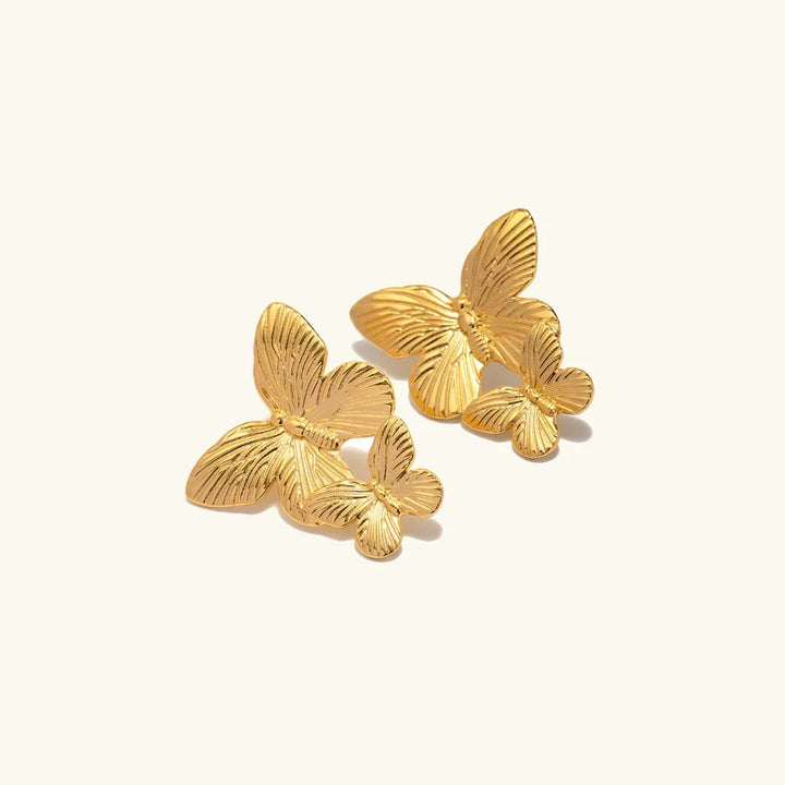 Schmetterlings-Goldohrringe