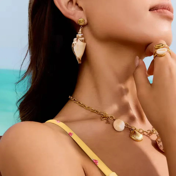 Sabrina Muschel Ohrringe