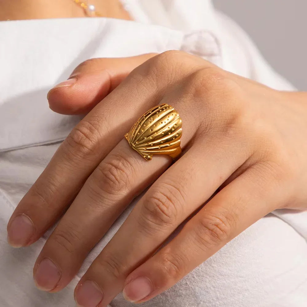 Aloha Gold Muschelring