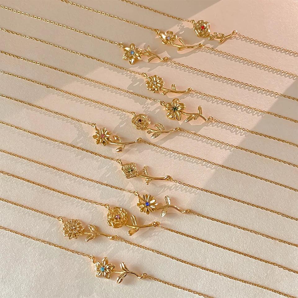 Maribelle Geburtsblume Goldkette