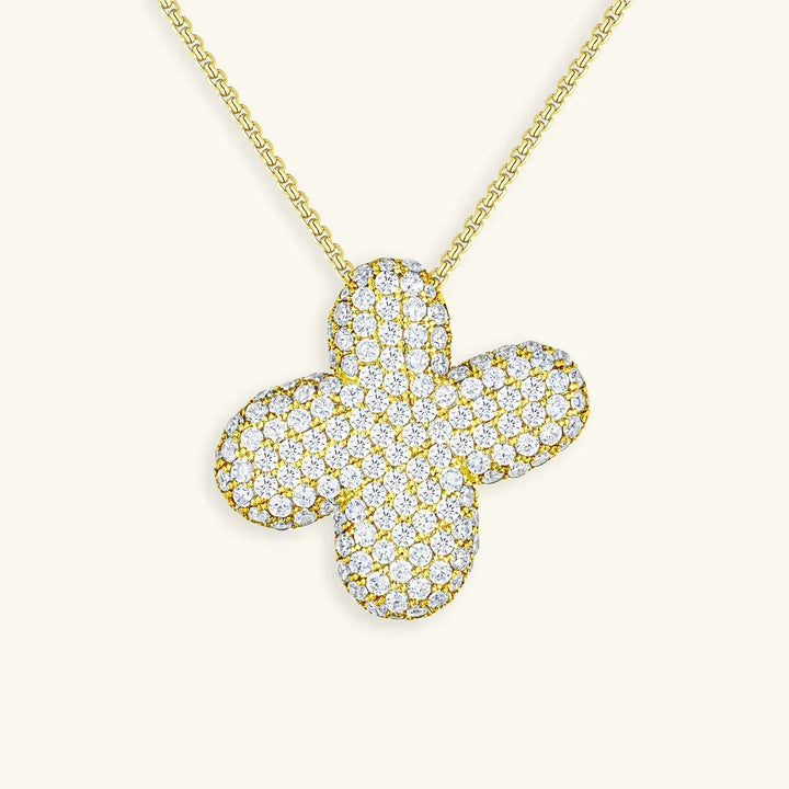 Bubble Initial Diamant Halskette